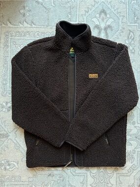 Aime Leon Dore Full Zip Deep Pile Fleece Jacket in "Hot Fudge" Size S